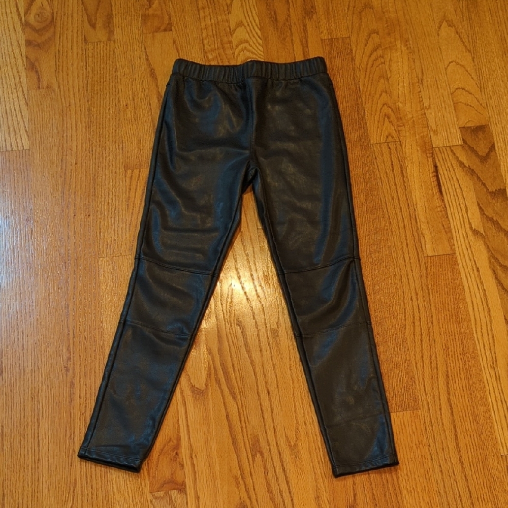 Splendid Black Faux Leather Kids Leggings